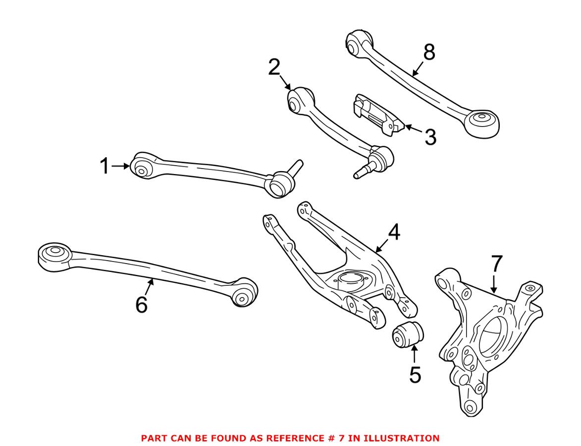 BMW Suspension Knuckle - Rear Passenger Right 33302284796